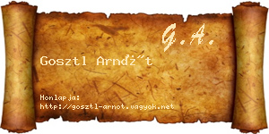 Gosztl Arnót névjegykártya